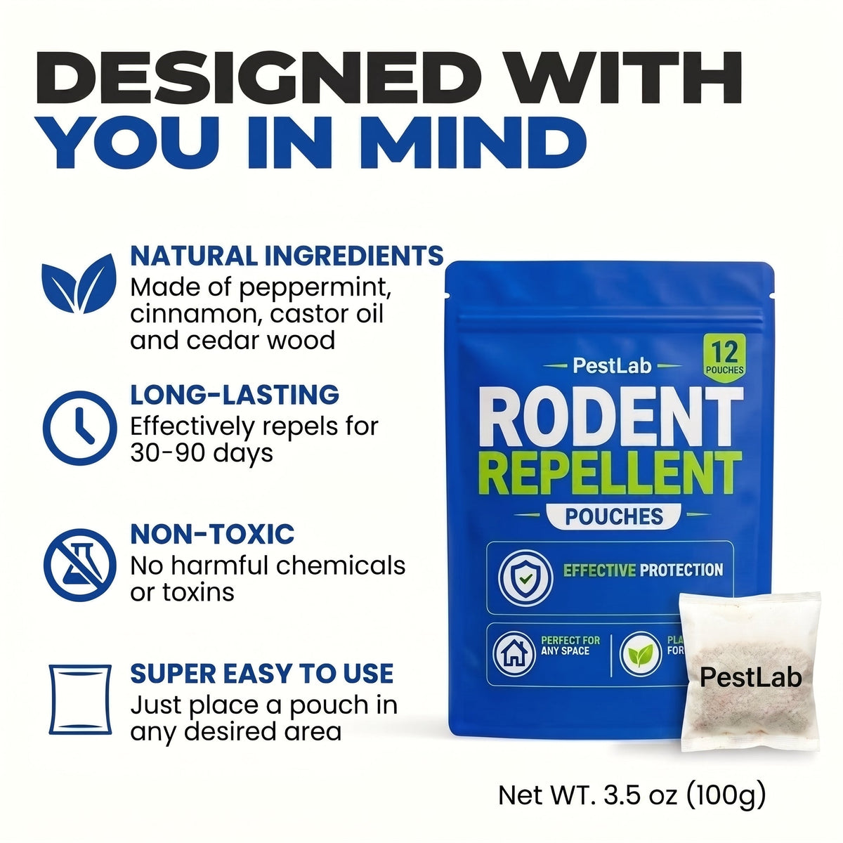 PestLab™ Rodent Repellent Pouches - Banish Mice And Rats For good.