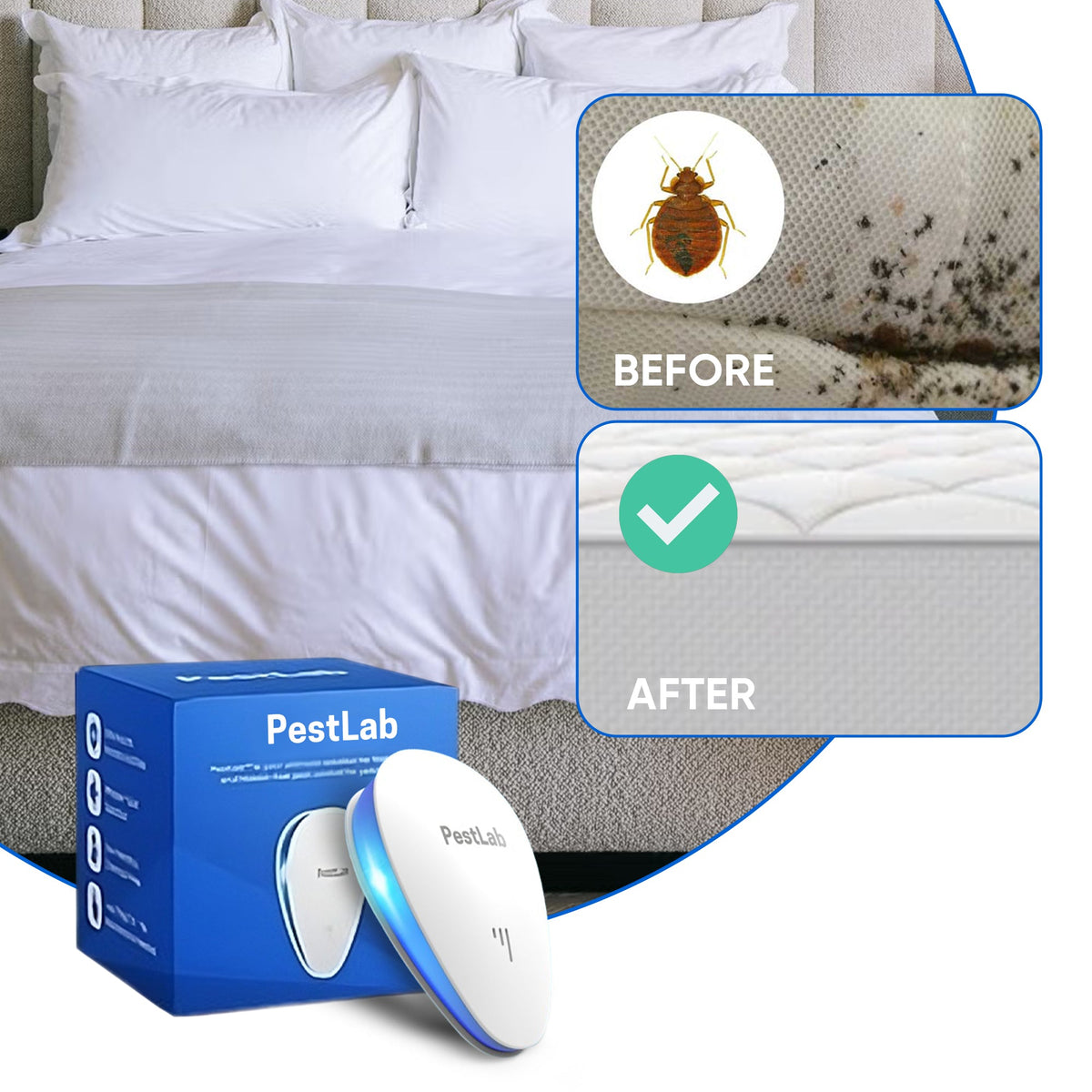 PestLab™ Ultrasonic Pest Repeller for Mice, Roaches & Insects